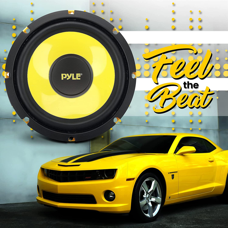 Pyleusa Car Midbass Speaker System - Pro 8 Inch 400 Watt 4 Ohm Auto Mid-Bass Com