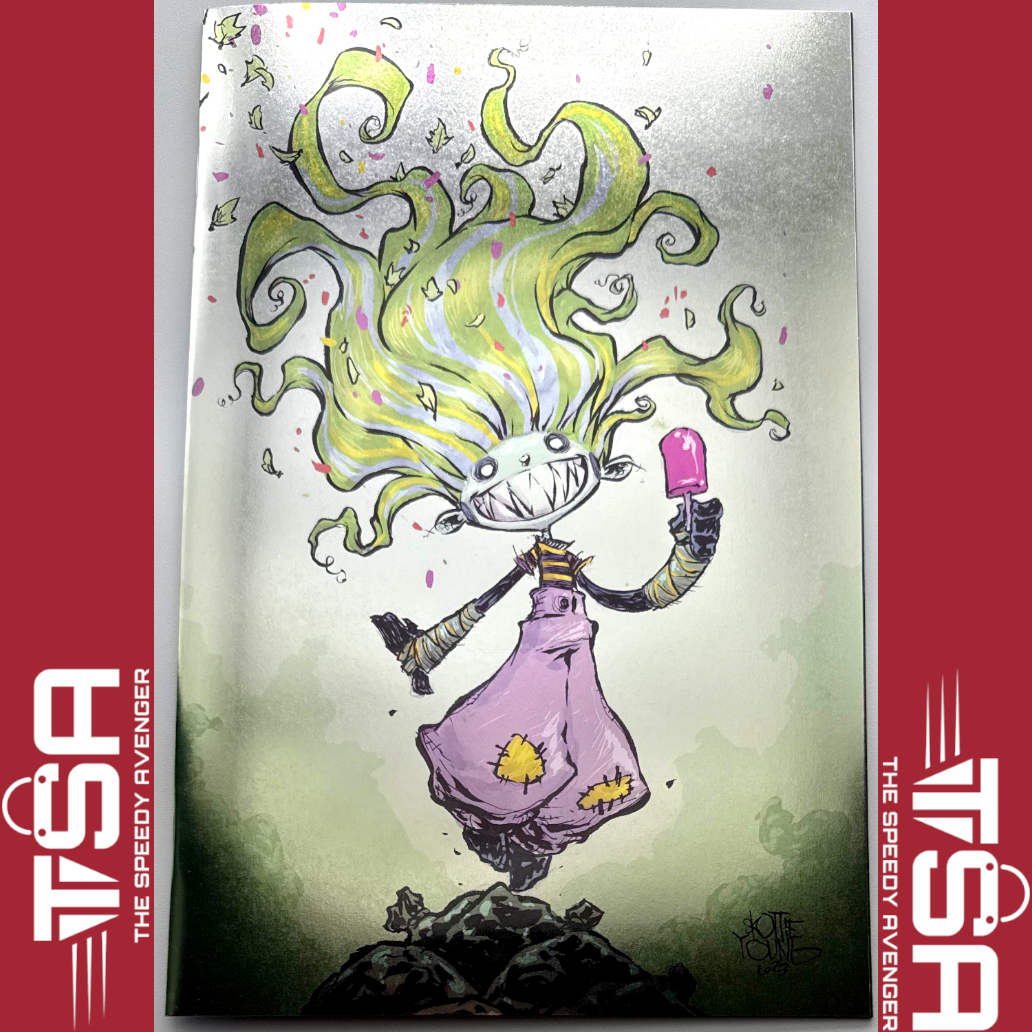 ZAWA + THE BELLY OF THE BEAST #1 Skottie Young LCSD Foil Variant 2023 BOOM!