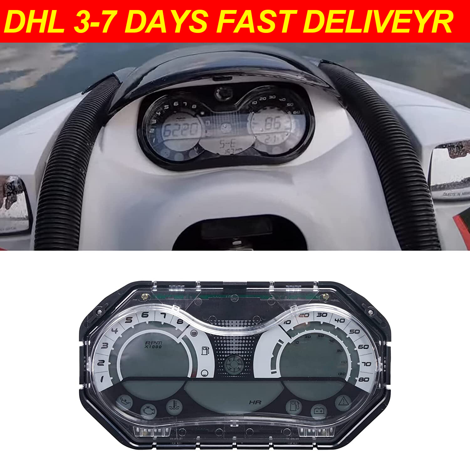 278002270 LCD BRP Speedometer Gauge Cluster For SeaDoo GTX 4