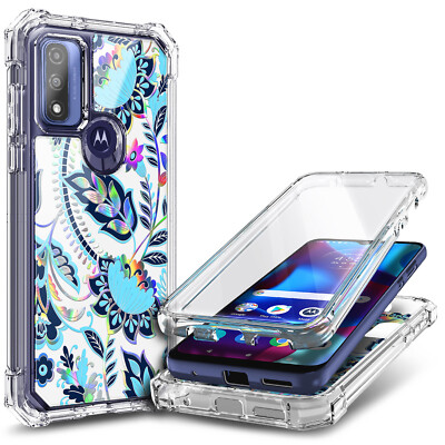For Motorola Moto G Go XT2163-7 Full Body Phone Case + Built-In Screen Protector