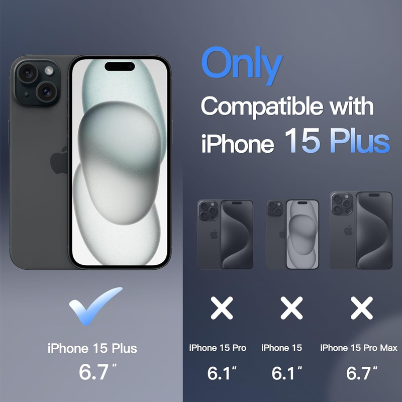 Magnetic Case for iPhone 15 Plus 6.7-Inch Compatible with MagSafe, Translucent M