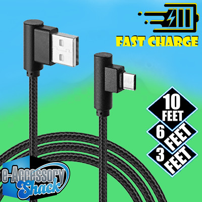 90 Degree Right Angle USB-C Cable Charger For Galaxy A13 A14 A15 A53 A54 A34 5G