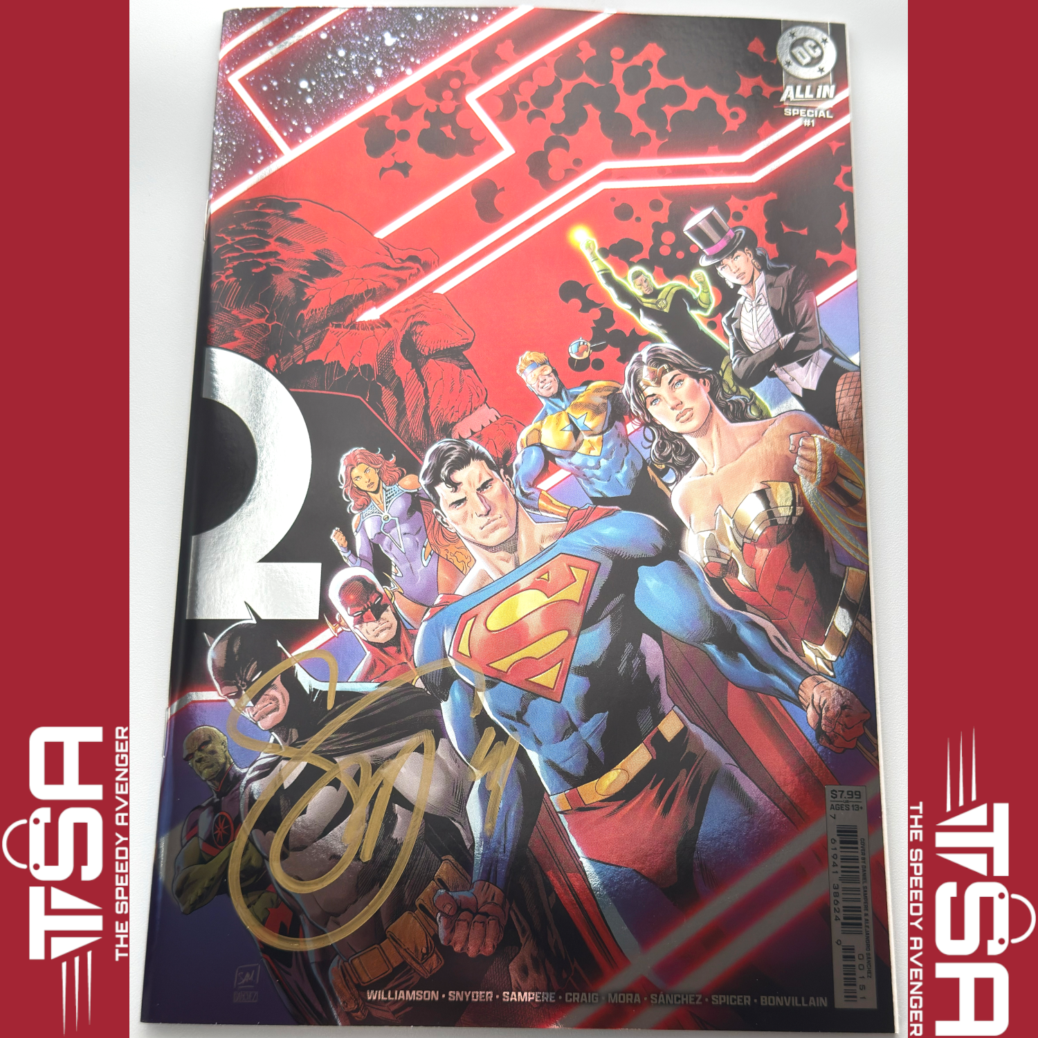 DC ALL-IN SPECIAL #1 Daniel Sampere Foil Wraparound SIGNED SCOTT SNYDER COA