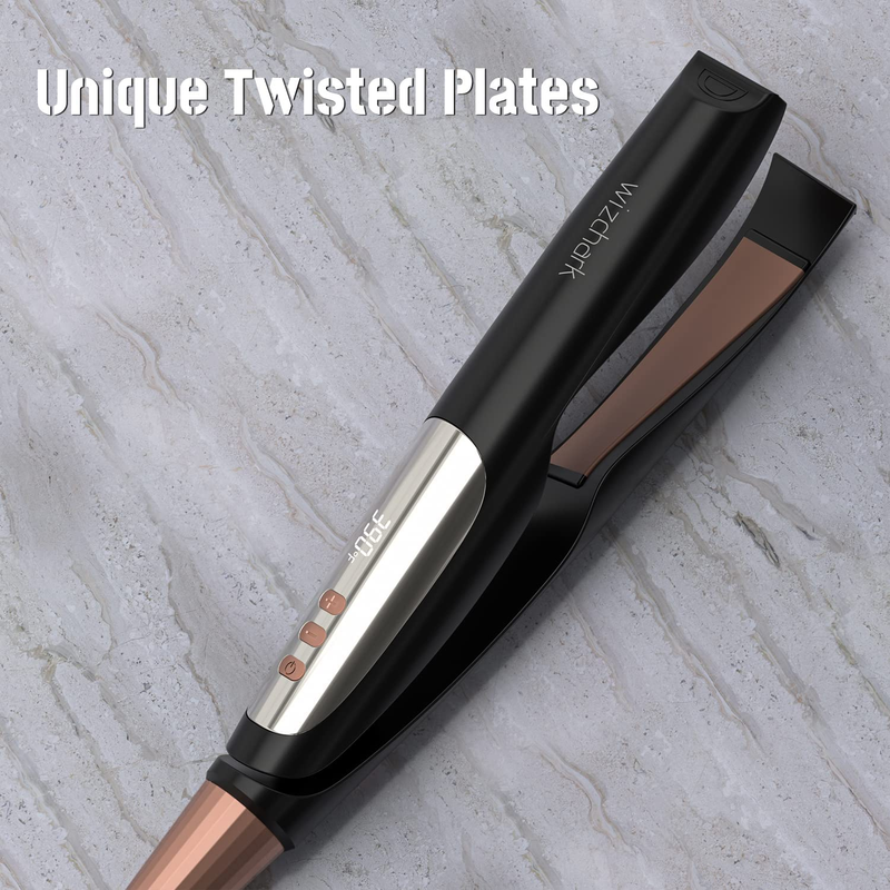 2 in 1 Hair Straightener and Curler,  Professional Flat Iron, 1 Inch Twist Strai
