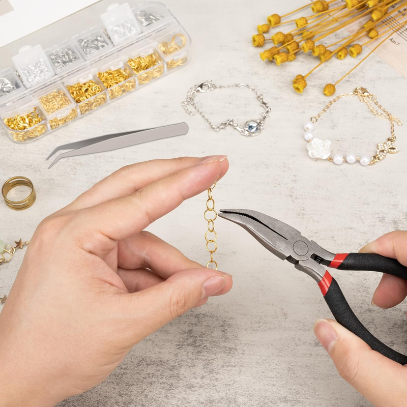 1200Pcs Open Jump Rings and Lobster Clasps Jewelry Findings Kit for Jewelry Maki
