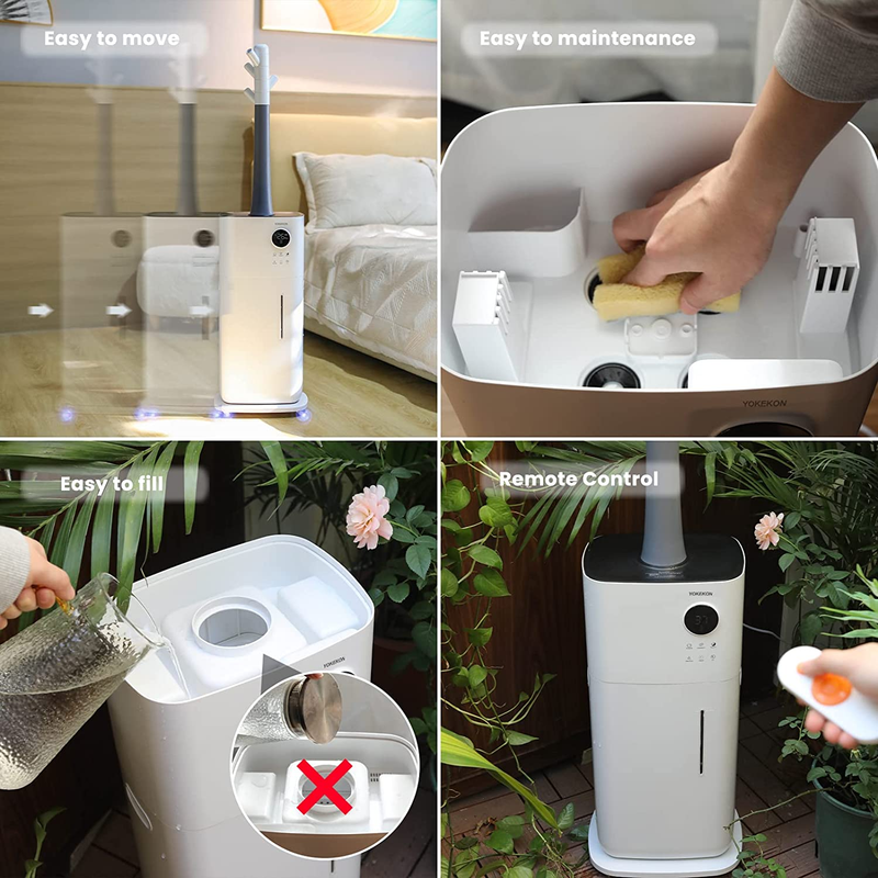 Humidifiers for Large Room Home 2000 Sq Ft,  5.3Gal/20L Cool Mist Whole House