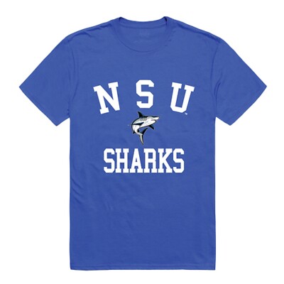 Nova Southeastern University Sharks NSU College Cotton Graphic Black T Shirt