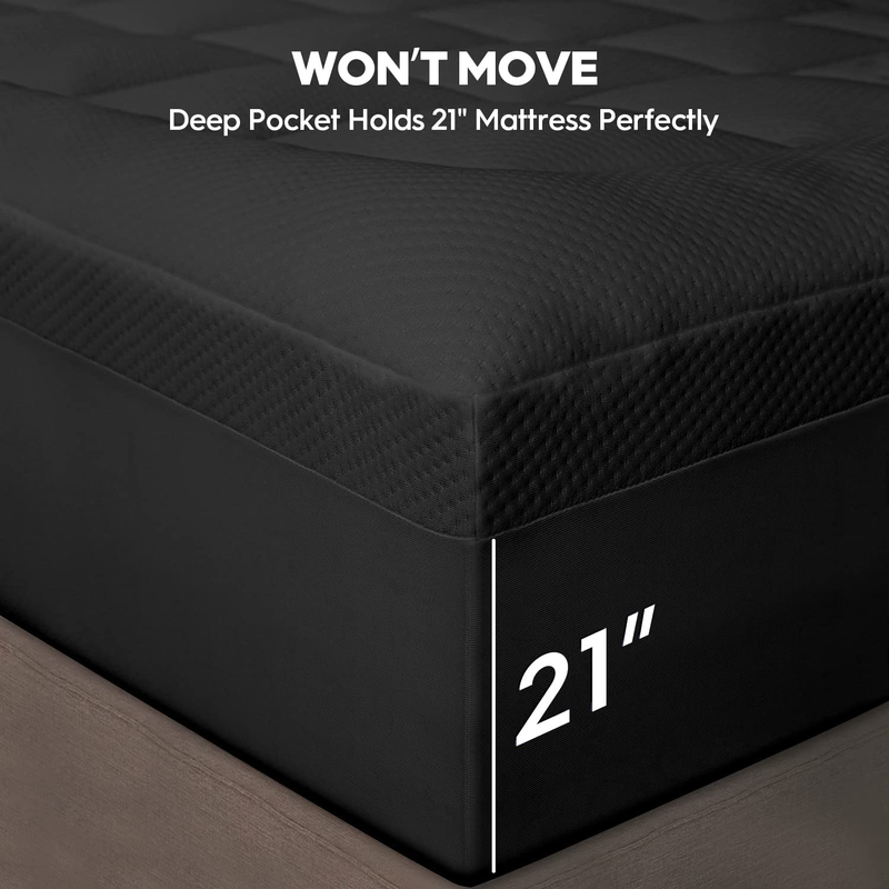 Dual Layer 4 Inch Memory Foam Mattress Topper Cooling Gel Bamboo Pillow Top Pad