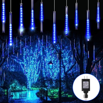Blingstar Meteor Shower Lights 30CM 10 Tubes 240 LED Christmas Lights Plug in Sn
