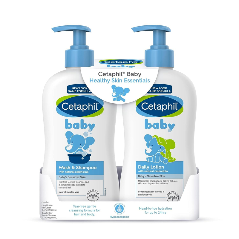 Baby Wash & Shampoo plus Body Lotion, Healthy Skin Essentials, Mother'S Day Gift