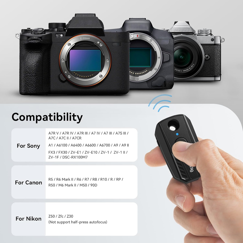 Wireless Remote Control for Sony for Canon for Nikon Camera, fits for A7R V, A7R