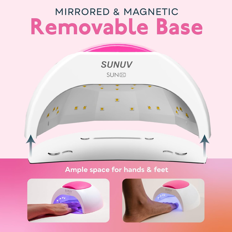 SUN2C UV Light for Nails, UV LED Nail Lamp with 4 Timer Settings, Curing Lights