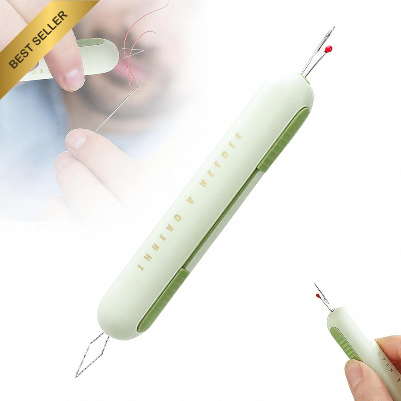2 in 1 Needle Threader Seam Ripper, 2025 Upgrade Quilting Supplies Sewing Kit, N