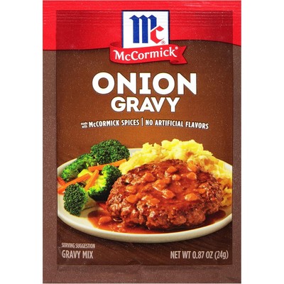 McCormick Onion Gravy Mix, 0.87 oz (Pack of 12)