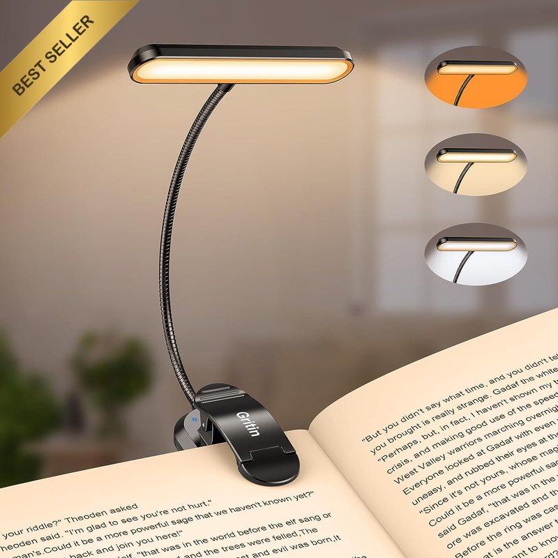 19 LED Book Light, Reading Light Book Lamp for Reading at Night with Memory Func