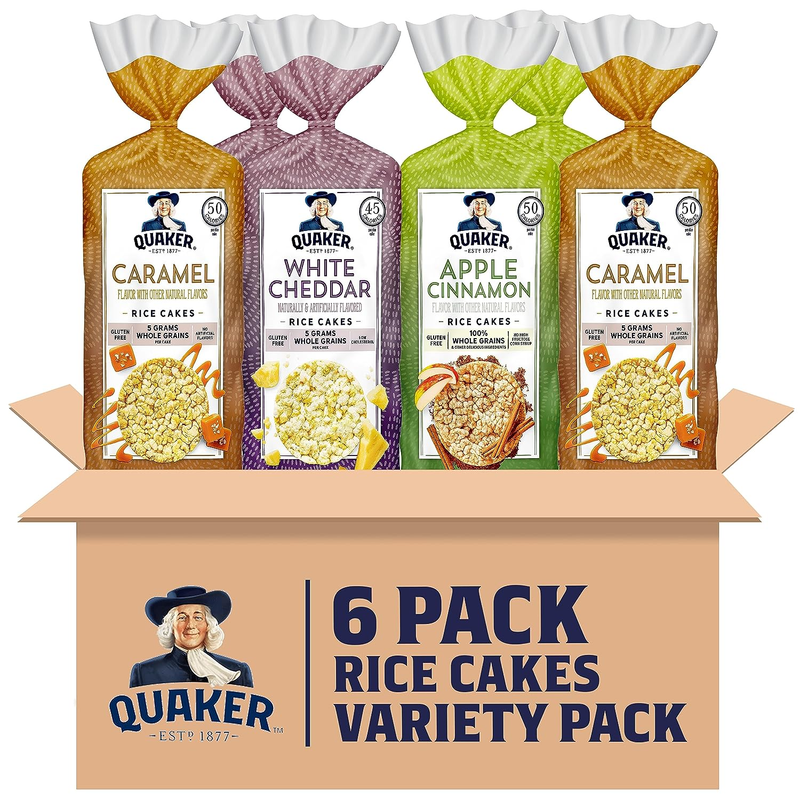 Large Rice Cakes, Gluten Free, 3 Flavor Variety Pack, 6 Coun
