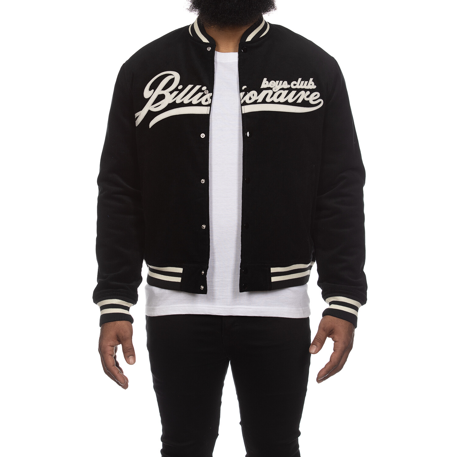 Pre-owned Billionaire Boys Club Clothing Varsity Jacket Bb Space Crew Jacket 841-7402 In Black