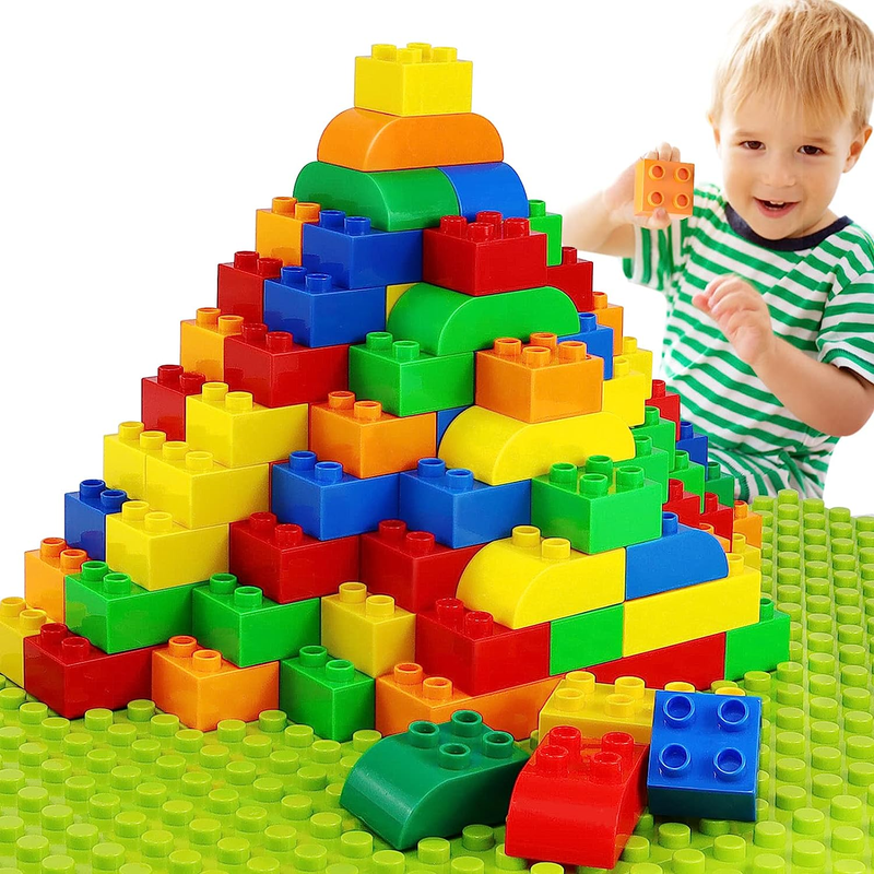 Building Blocks for Toddlers 2-5 Including a Baseplate, 150 Piece Big Building B