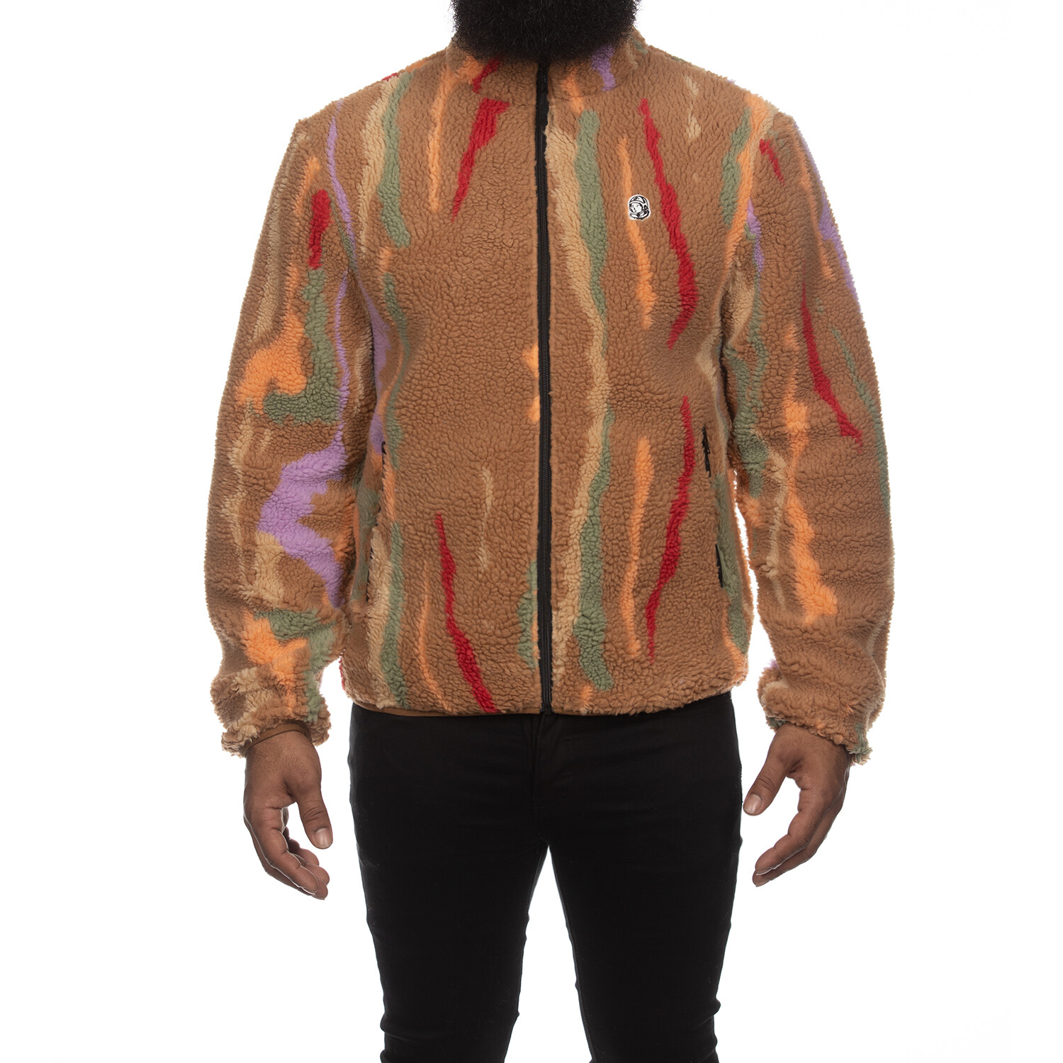 Pre-owned Billionaire Boys Club Clothing Jacket Bb Lightbeams Fleece Jacket 841-7401 In Lion