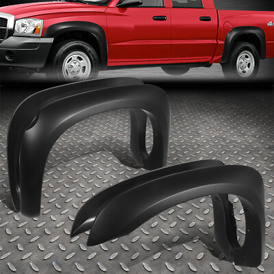 [4шт] Для 05-11 Dodge Dakota Crew Cab в стиле OE, Расширяющееся крыло, Матовый черный