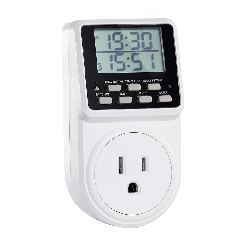 Digital Programmable Outlet Timer Plug Indoor Short Period Repeat Cycle Timer Sw