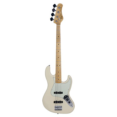 Tagima Guitars TW-73 Bass, Maple Fretboard, Mint Green Pickguard, Olympic White