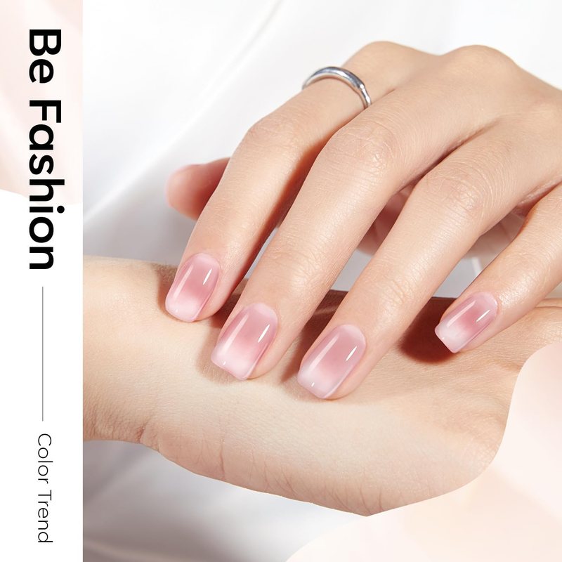 Jelly Gel Nail Polish 6 Colors Nude Gel Polish Milky White Neutral Nail Gel Poli