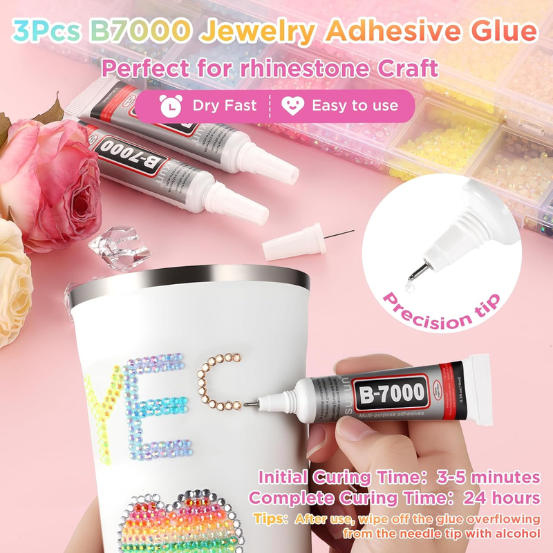 40 Colors Resin Jelly Rhinestones for Bedazzling, 3mm 32000 Pcs Flatback Gems fo