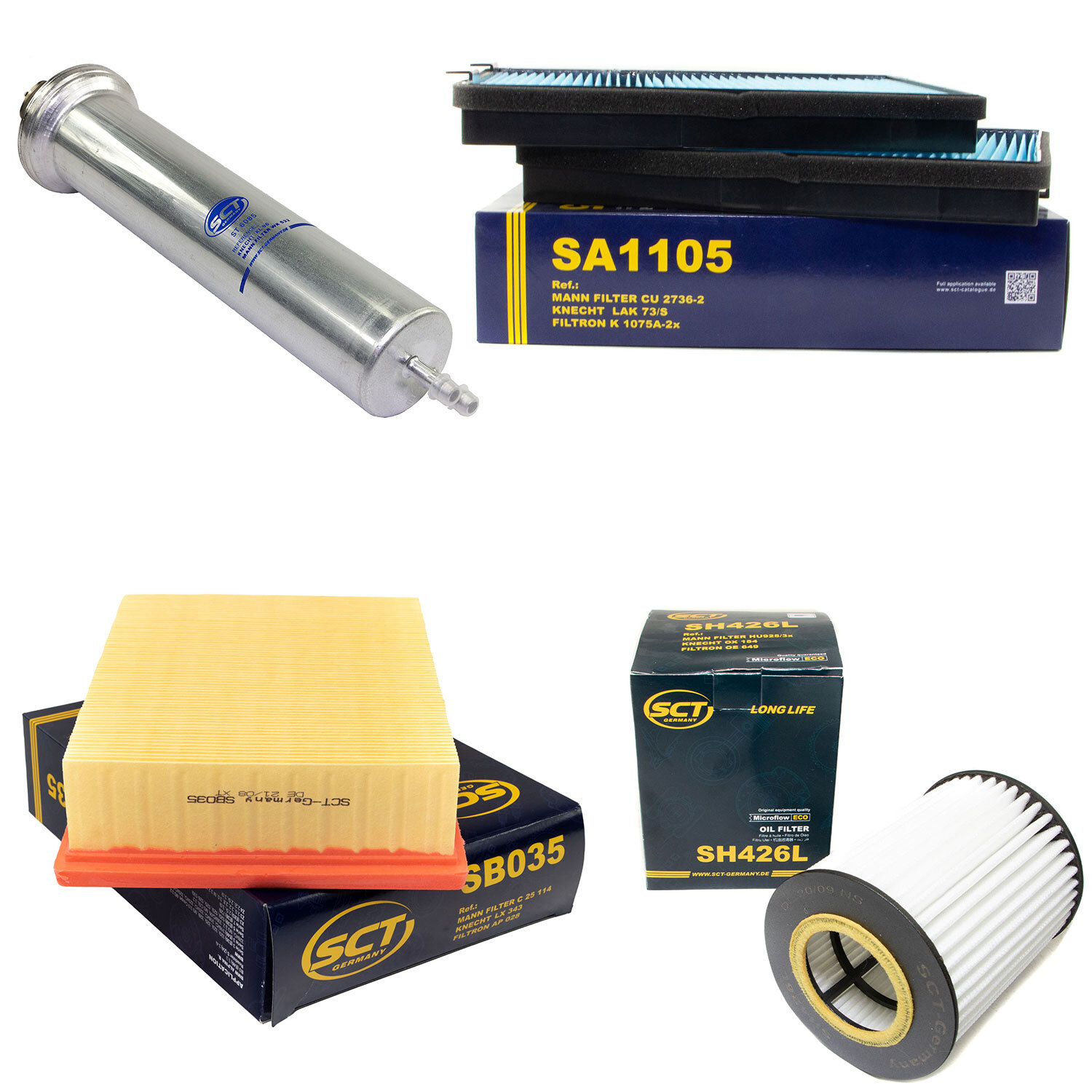 Filter Set SCT Kraftstoff- ÖL- Luft- Innenraum- für BMW 5er Touring 520i 525 E39