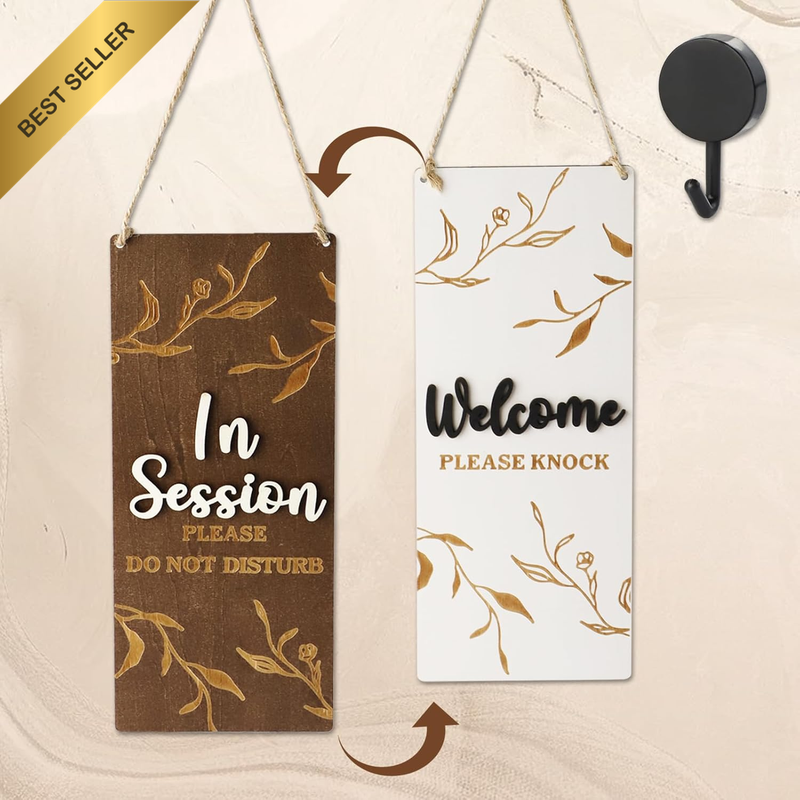 in Session Door Sign for Therapists, Please Do Not Disturb Sign for Massage Ther