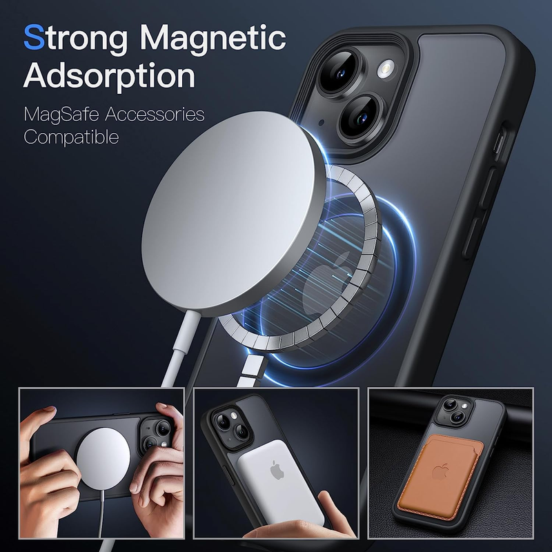 Magnetic Case for iPhone 14 6.1-Inch Compatible with MagSafe, Translucent Matte