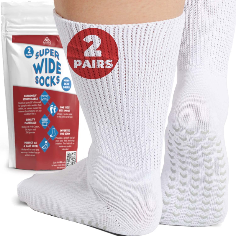 For Swollen Feet Extra Wide Bariatric Socks Non Slip Cast So