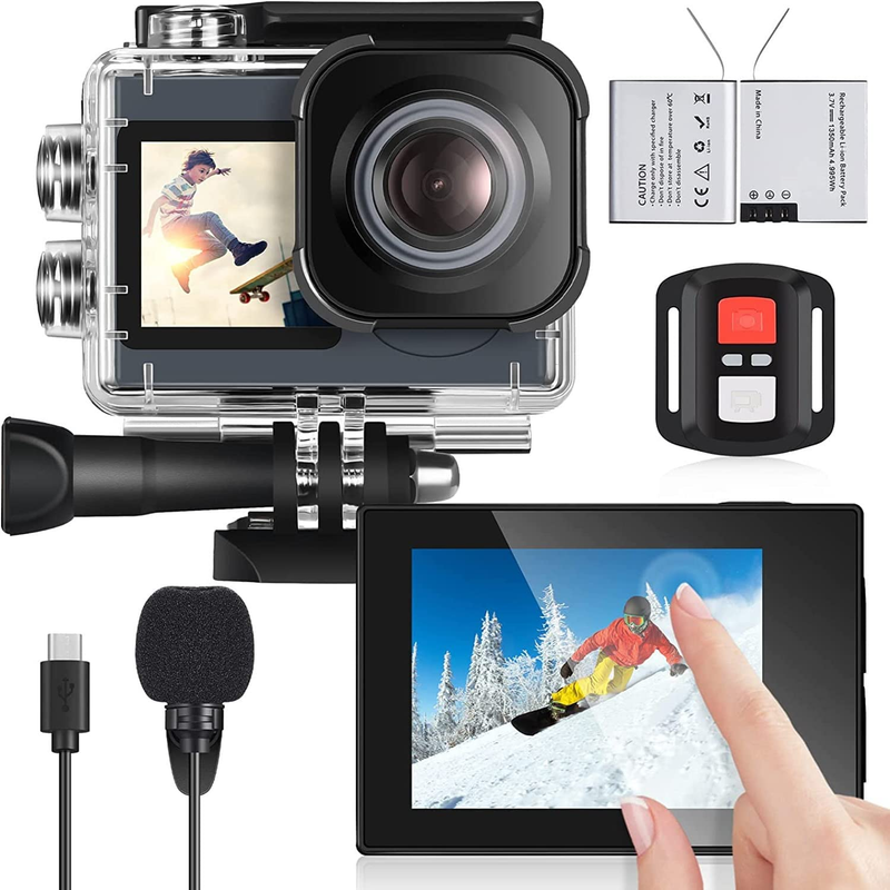 Action Camera 4K Underwater Camera External Microphone Waterproof 40M Ultra HD 2