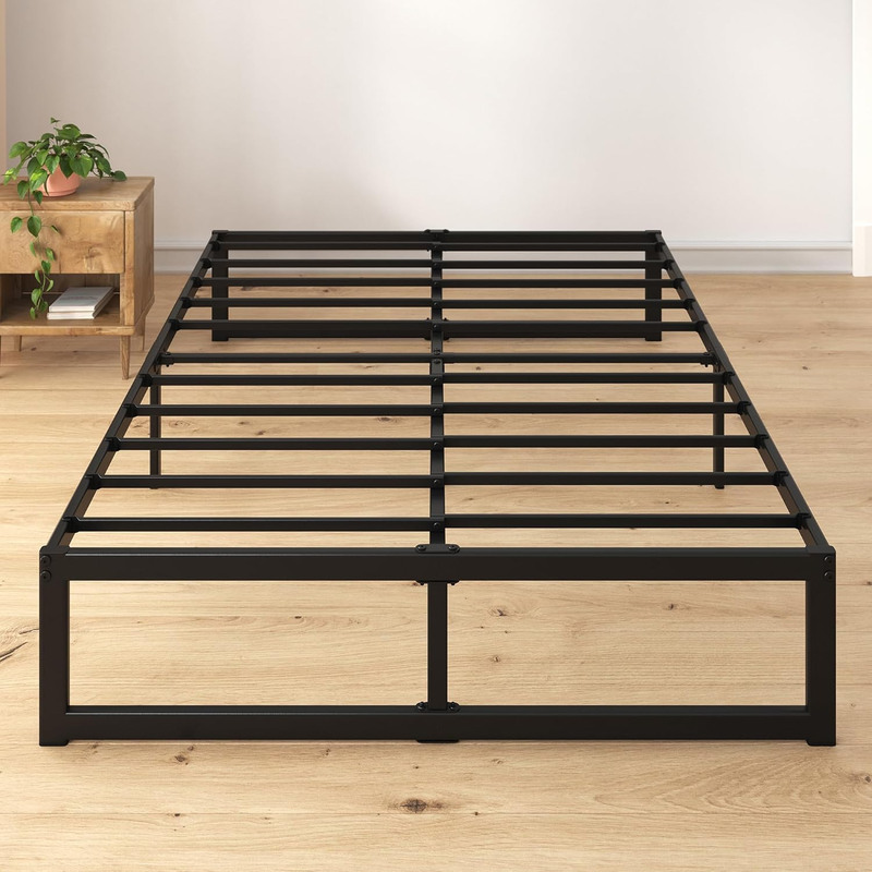 Full Bed Frame - ABEL 14 inch Metal Bed Frame with Steel Slat Support, No Box Sp