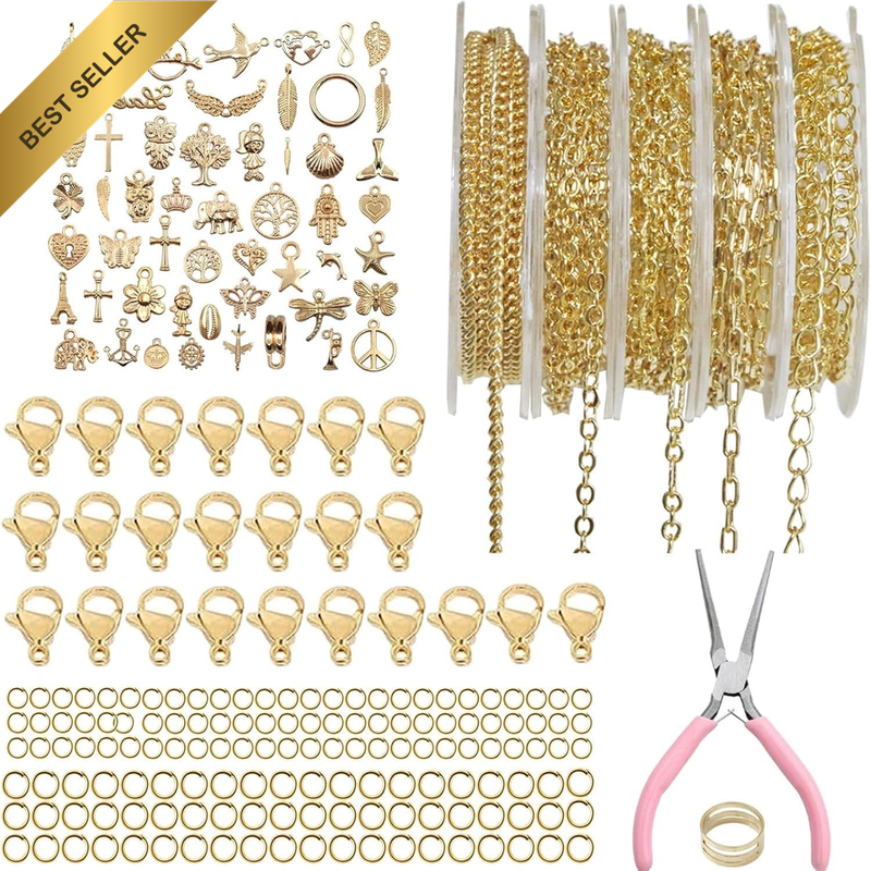 16.4 Ft Necklace Chain for Jewelry Making, 5 Rolls Silver Plated Chains for DIY