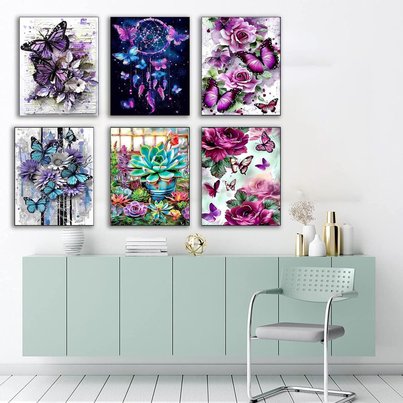 6 Pack Diamond Painting Kits for Adults Peinture Diamant 5D Adulte Nouveauté Gem
