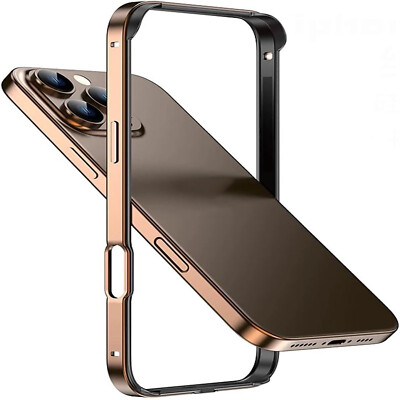 Aluminum Frame Metal Bumper Shock Absorbent Case for iPhone 16 Pro Max 16