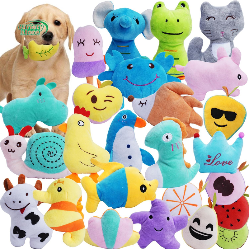 HDMOTU (Pack of 26 Soft Small Dog Squeaky Toys,Cute Puppy Favorite Comfortable S
