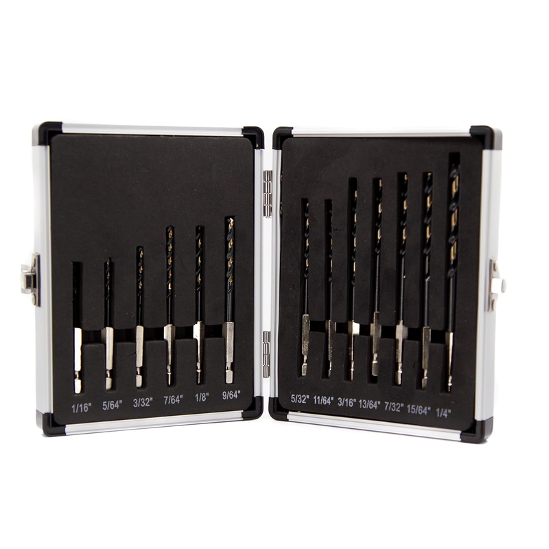 13 Piece KFD Black & Gold Quick Change Hex Shank Drill Bit Set, KFDHEX Series