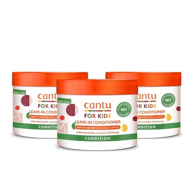 Cantu Care For Kids Leave-In Conditioner With Shea Butter, 10 Oz (Pack Of 3) May