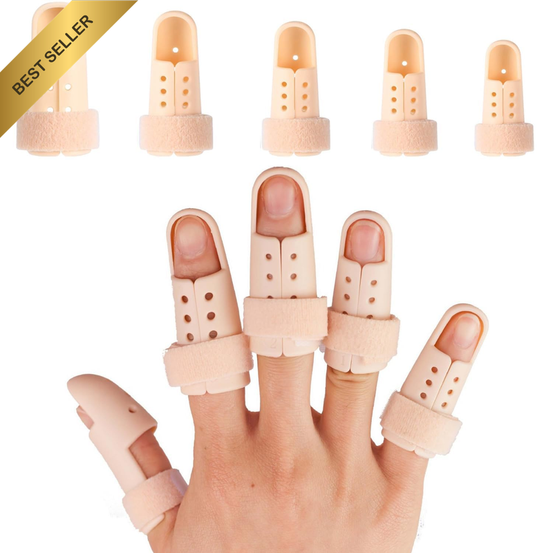 5Pieces Finger Splints, Thumb Brace, Arthritis,Broken and Trigger Finger Splint,
