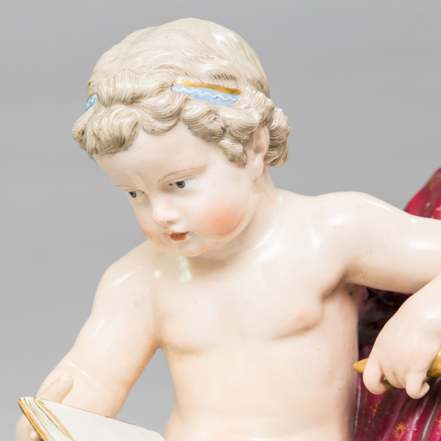 Amazing MEISSEN Pendule with Putto, 19th century