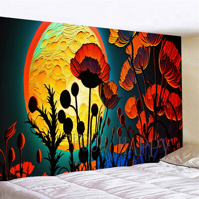 Large Moon River Lake Tapestry Tree Wall Hanging Bedroom Bedspread Backdrop Art