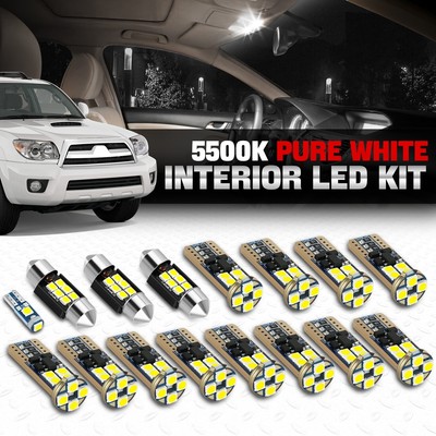 [16шт] Для 03-09 4Runner Белые светодиодные лампочки для внутреннего освещения купола Грузовой карты лицензии