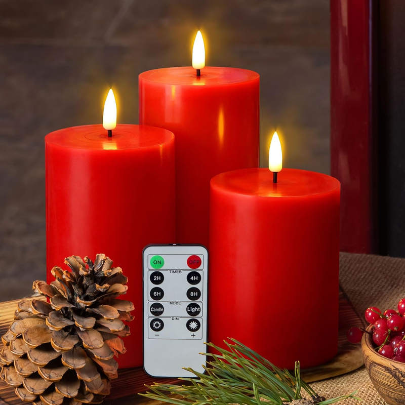 Realistic Flameless Candles, Remote Control & Timer Function, Great Decorations