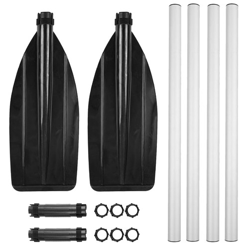 2x Aluminum Alloy Kayak Paddles Double Oars  Detachable Outdoor Kayaking Boating