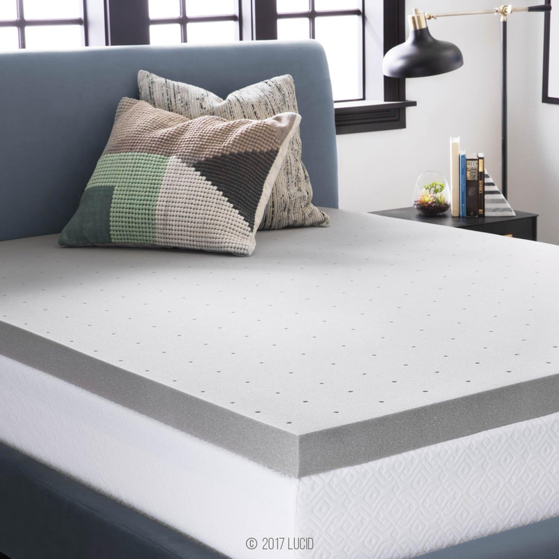 3 Inch Mattress Topper Queen – Memory Foam – Bamboo Charcoal Infusion – Cooling