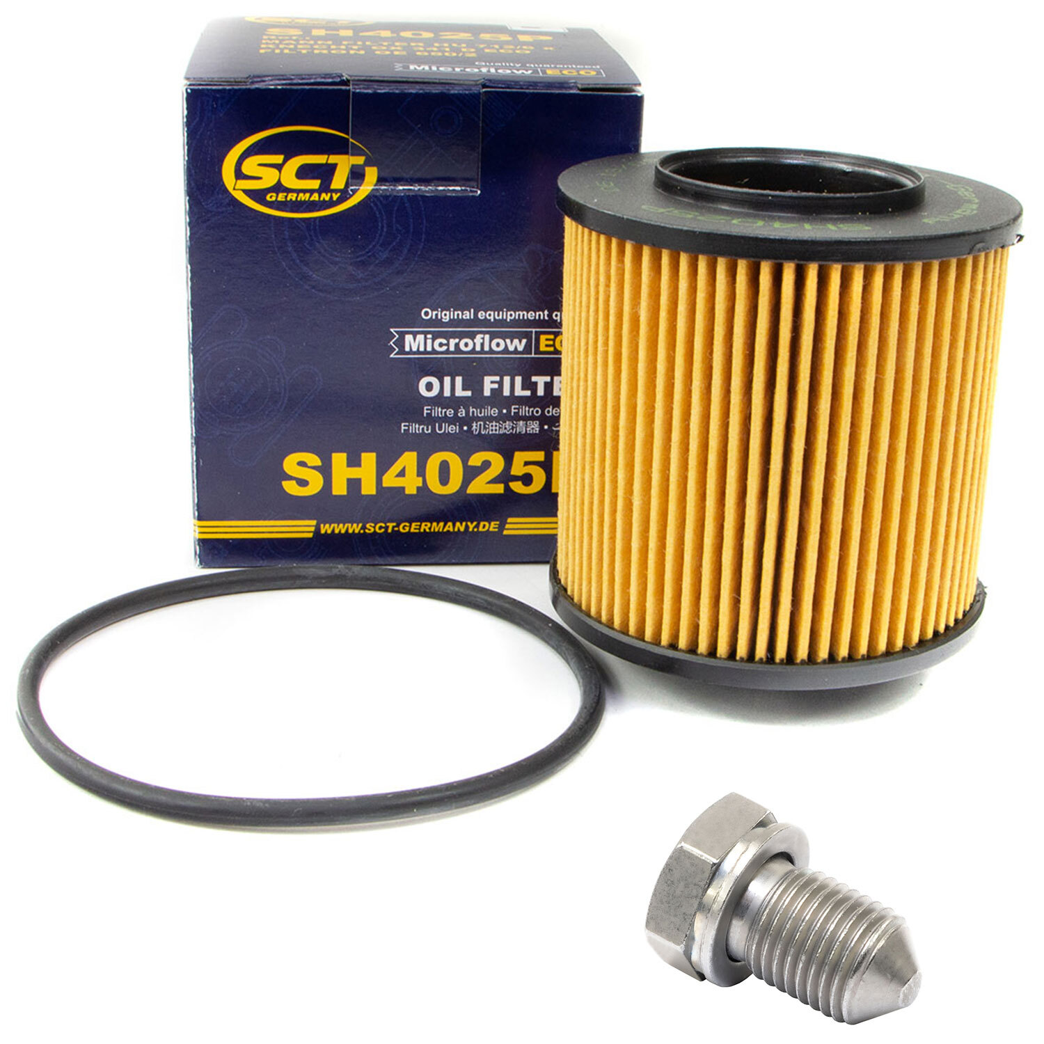 Ölfilter SH 4025 P + Ölablassschraube für Audi A3 Seat Altea Ibiza Skoda VW Polo