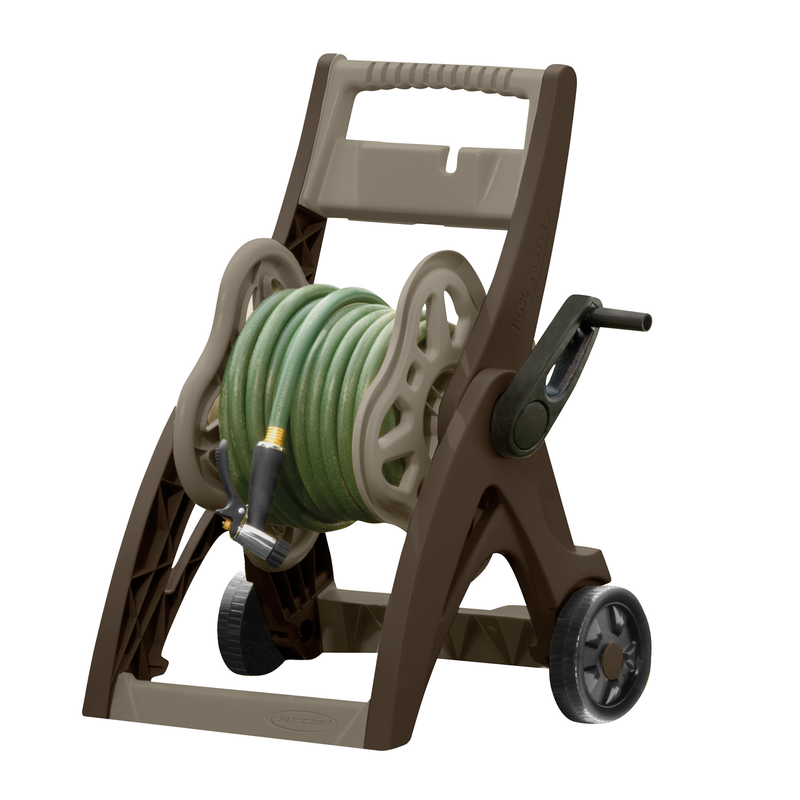 Garden Water Hose Reel Cart Car Wash Pipe Holder Organizer Trolley Hideaway Rack