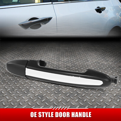 Для 07-12 Santa Fe Черная/хромированная наружная ручка передней правой двери без замочной скважины